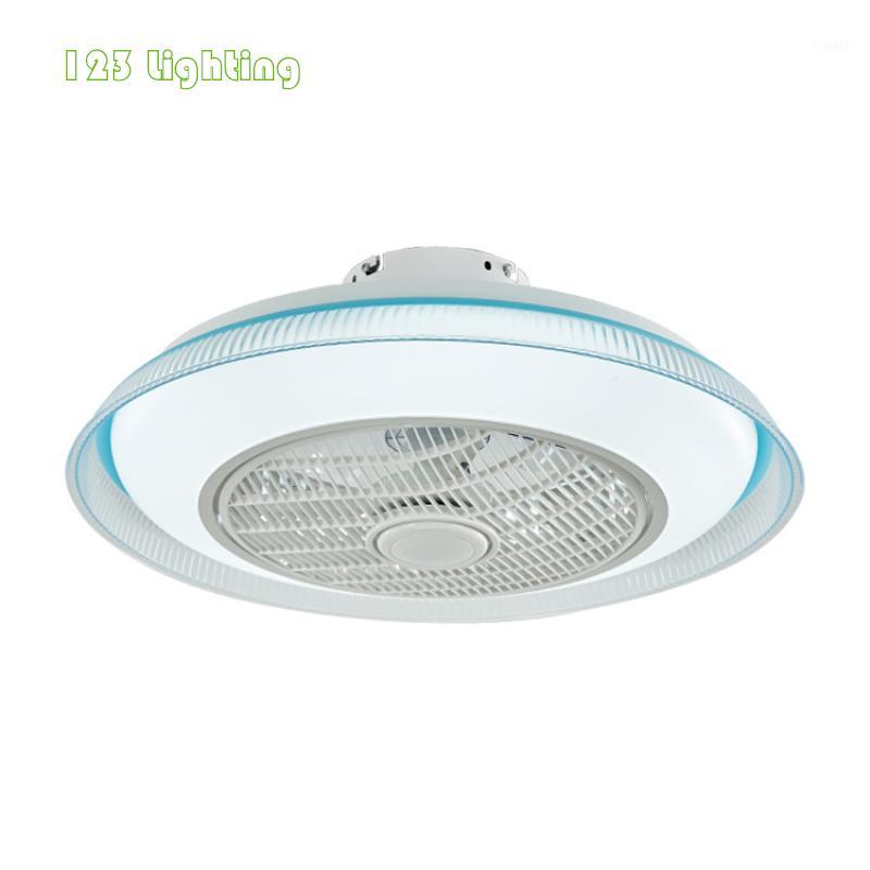 

White/Pink/Blue Bedroom Ceiling Fan Remote Control Quiet Restaurant Fan Lights Nordic Home LED Hanglamp 110/220V Round 58cm1