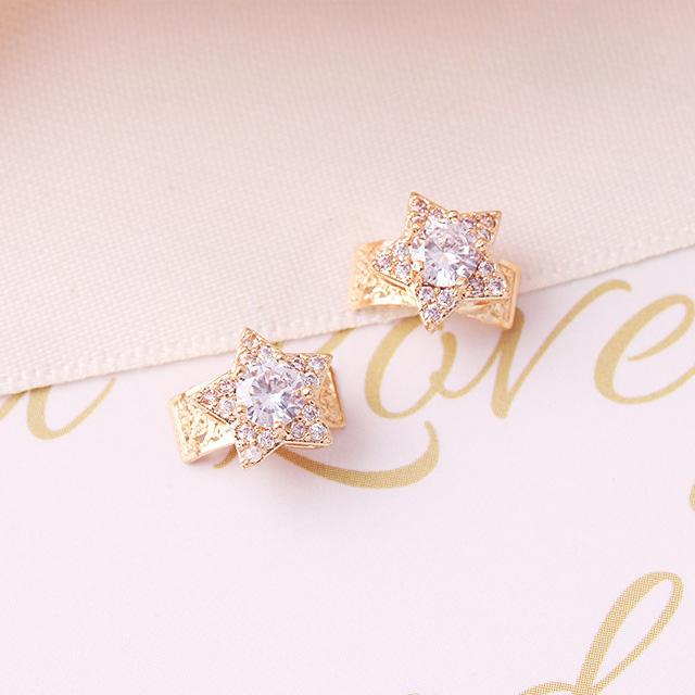 

5pcs/lot gold/silver/red 3d Star zircon drill alloy Nail Art Decorations luxury metal Nails art accessories Charms Jewelry