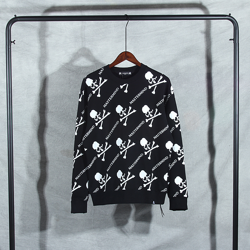 

2021 New Japanese Fashion Brand Skull Men's and Women's Printed Hip Hop High Street Black 100% Cotton Hoodie H5gx