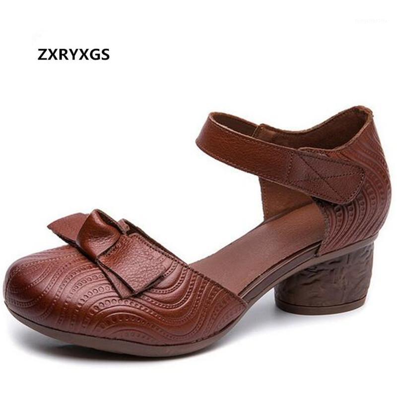 

2020 New Classic Top Cowhide Summer Shoes Women Leather Sandals High Heel Non-slip Comfort Famous Women Sandals Fashion1, Black