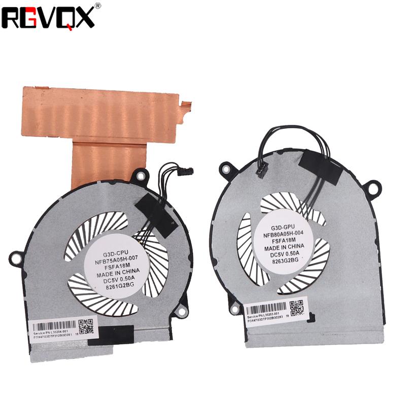 

New Original Laptop/Notebook CPU Cooling Fan For Gaming NB WASD 4 5 pro IV Omen 15-DC TPN-Q211 L30203-001 L30204-001 G3D