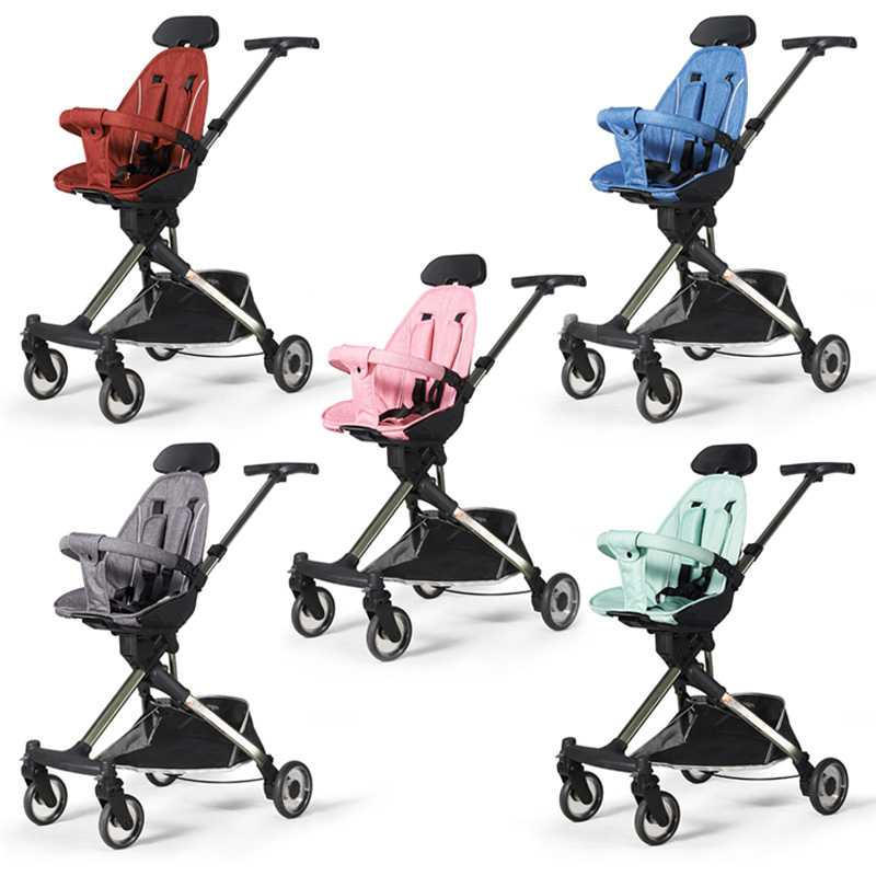 

Baby walking artifact, ultra-light foldable children's two-way stroller, baby high landscape stroller