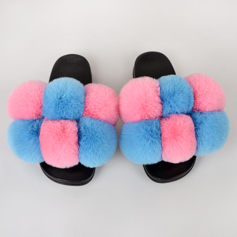 

Summer Women Slippers Faux Fur Slides For Women Fluffy Slippers House Female Shoes Woman Slippers With Fur Pom Pon Furry Slides, Buy fur contact us