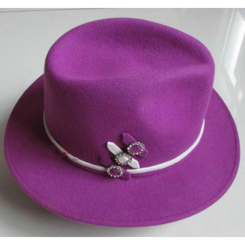 

X057 100% Wool Top Hat Cowboy Hat Horse Riding Western Cowboy Full Range of Colors for Men and Women, Green