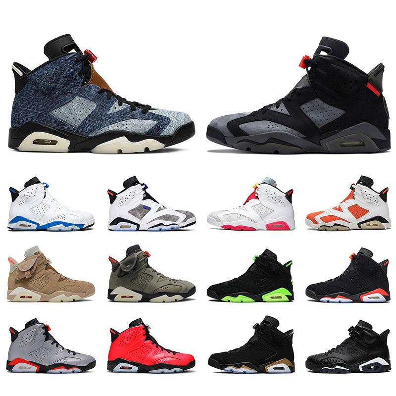 

Jumpman 6s Flint men basketball shoes retro 6 British Khaki Infrared 23 Gatorade UNC Washed Denim sport sneakers mens trainer