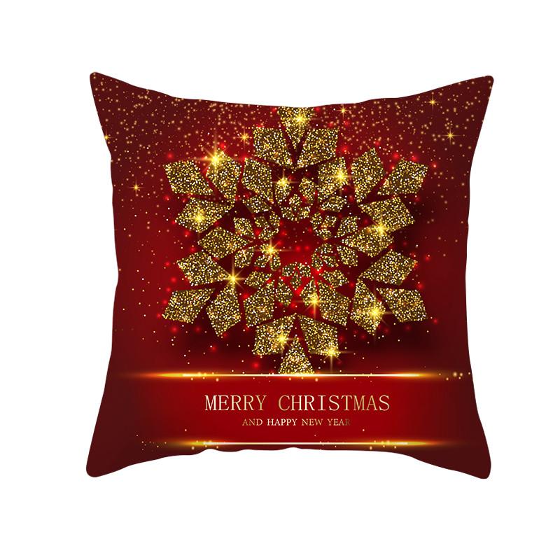 

Christmas Cartoon Letter Print Cushion Cover 45x45 Pillowcase Sofa Cushions Pillow Cases Cotton Linen Pillow Covers Home Decor