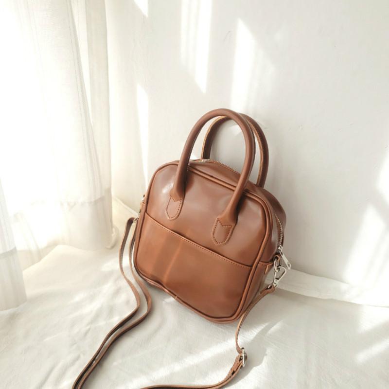 

Retro new style messenger bag women's bag trend portable small square single shoulder straddle, Black