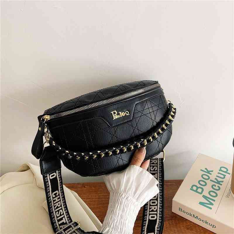 

2022 Factory Outlet Foreign style new embroidered thread fashionable 's chest Korean version ins trend simple diagonal waist bag women 149B, Red