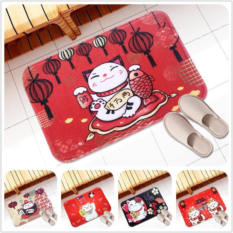 

IVYYE 38x58CM Kawaii Cat Anime Rug Decoration Mat Home Carpets Bedroom Floor Mats Bath Plush Rugs Doormat Gifts NEW, See chart