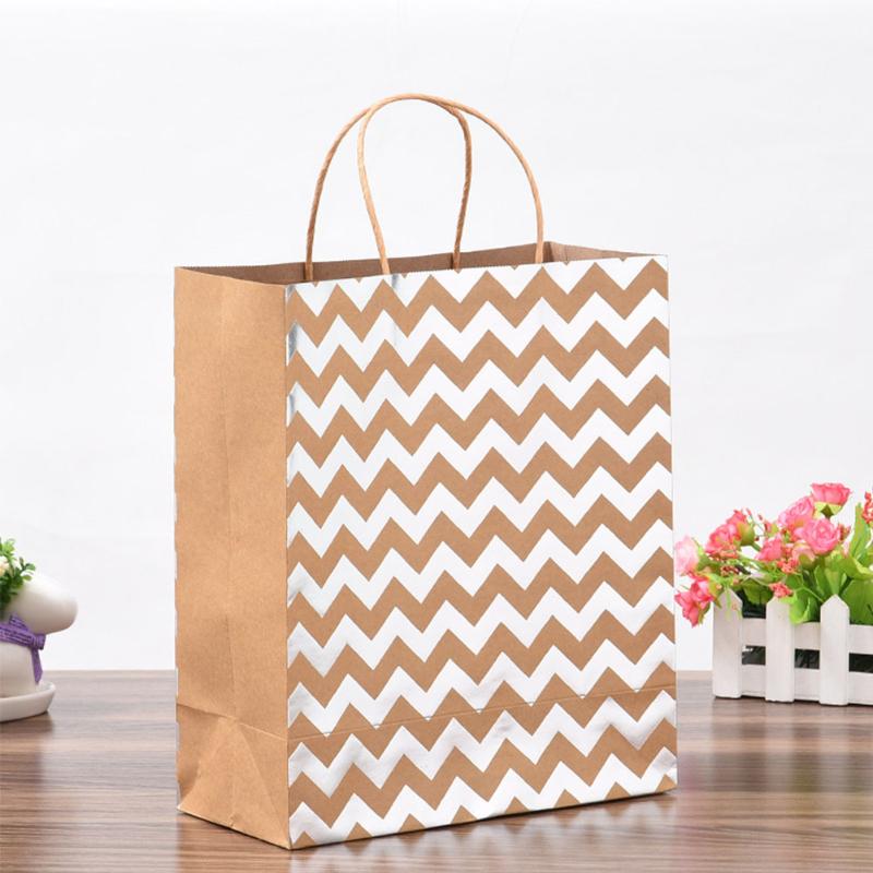

10pcs Portable Home Birthday Wedding Lightweight Storage Bronzing Gift Decorative Reusable Paper Bag Celebration DIY With Handle