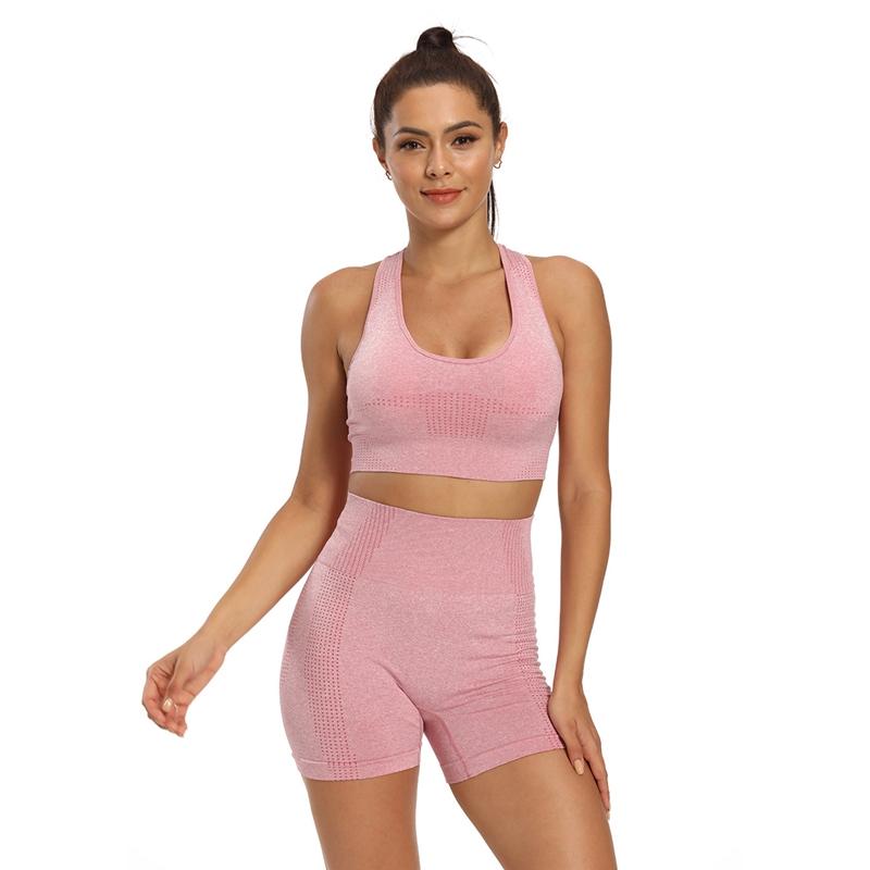 

Women's Buttocks Moisture Wicking Yoga Pants Sports Shorts Pink