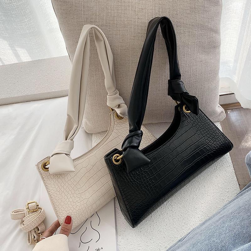 

VreyMe Luxury Design Women's Shoulder Bag Fashion Crossbody Totes PU Leather Armpit Bag France Baguette Bags Daily Bolsos Mujer, Black