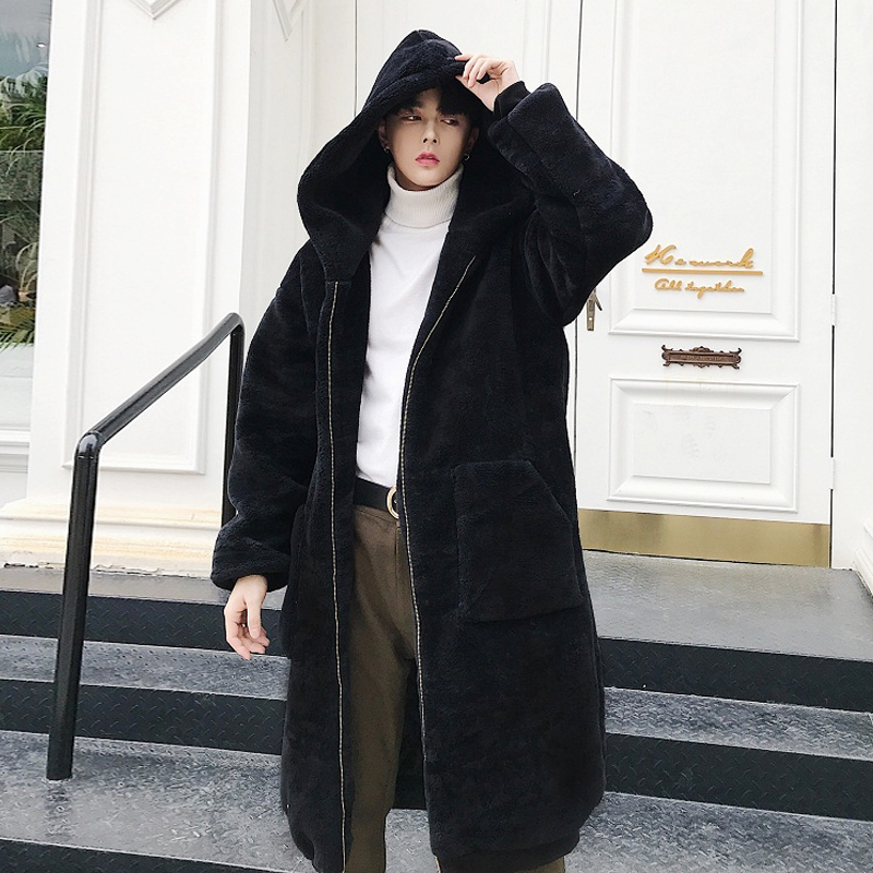 

2021 New Winter Korean Style Loose-fitting with Hoodie Mid-length Length NCNE, 11