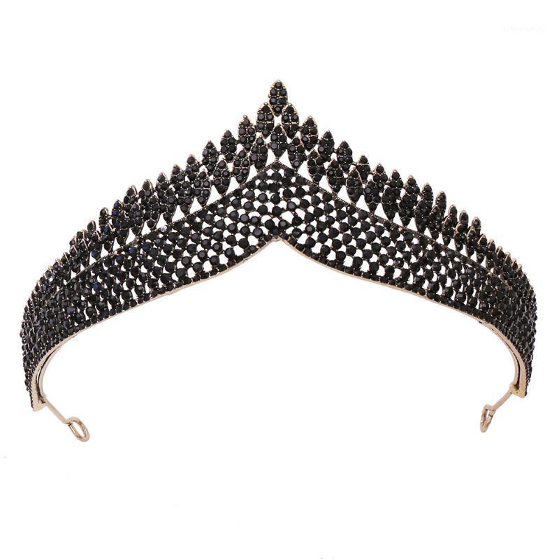 

Black Retro Bridal Crown Headdress Simple Wedding Birthday Princess Golden Plated Hair Accessories For Sale Tiaras Jewelry Clips & Barrettes, Golden;silver