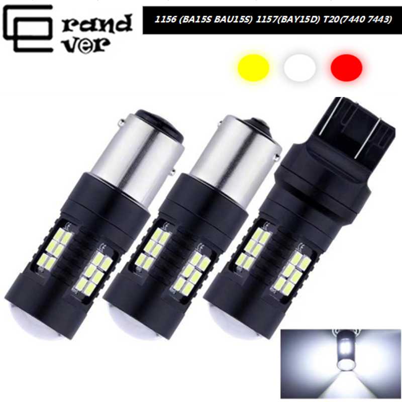 

2PCS 1156 BAU15S LED 1157 BAY15D 21W 3030 21SMD Bulb Super Bright T20 7443 7440 Led for Car Turn Signal Light Reversing light, As pic