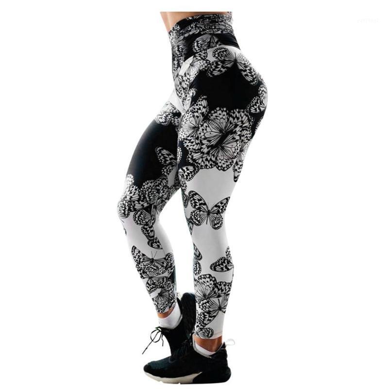 

Plus Size Women' Sport Trouser Butterfly Print Leggings Fitness Sports Running Yoga Athletic Pants Elastic Waist Sweatpants1, Beige