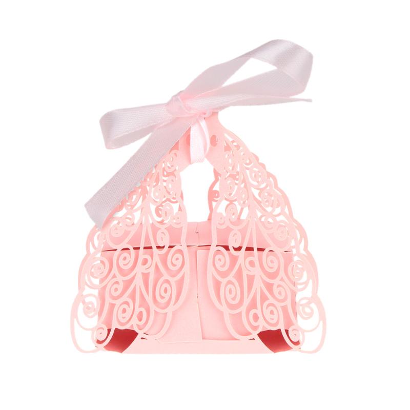 

50pcs DIY Romantic Candy Cookie Gift box for Wedding Hollow Carriage Party Decorative Peacock Design Favors Gifts Candy Boxes