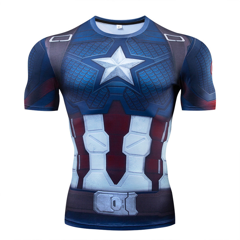 

2022 summer new men' fitns tight superhero seri 3D printed sports T-shirt, Ct0012