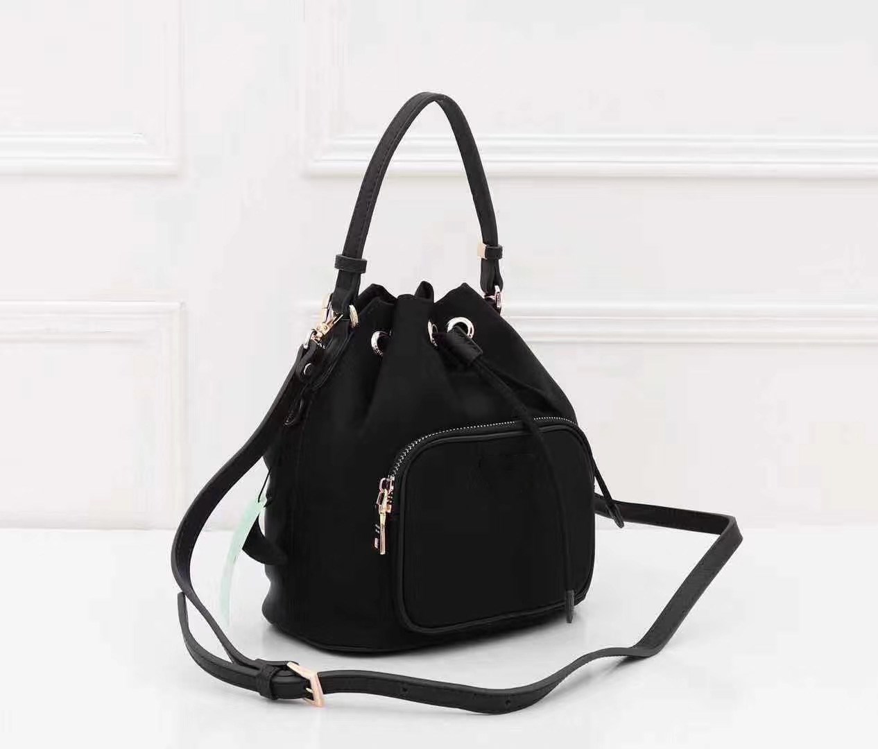

wholesale Drawstring pouch Drawstring bag waterproof Canvas bucket lady messenger bag phone purse fashion satchel chain shoulder bag handbag, Ribbon(not for sale separately)