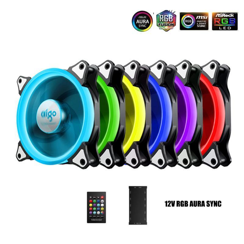 

Aigo 12CM RGB Fan 12V AURA SYNC Chassis Silent Fan Kit Adjustable 120mm Motherboard Control Water Cooler Custom Aurora PC1