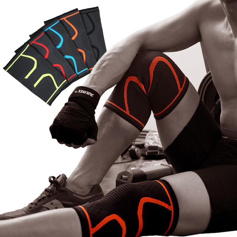 

1PCS Knee Support Braces Elastic Nylon Sport Compression Knee Pad for Sports Basketball Volleyball braces for arthritis, Black