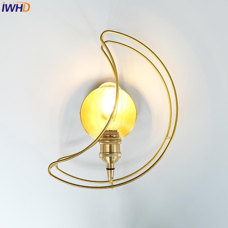 

Moon Star Copper Wall Lamp Wandlamp LED Nordic Wall Light Sconces Creative Mirror Light Fixtures Home Lighting Bedroom Bathroom