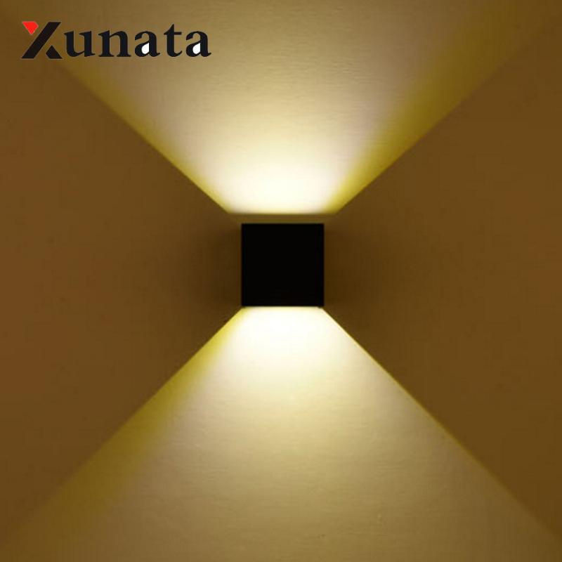 

LED Aluminium Wall Light Rail Project Surface Mounted Modern Square LED Wall Lamp Bedside Room Bedroom Lamps