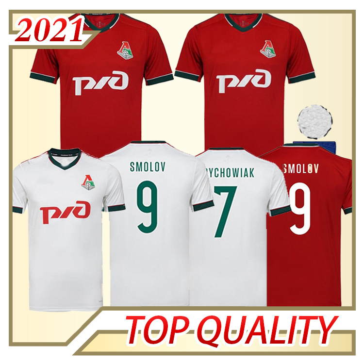 

2020 2021 Lokomotiv Moscow Soccer Jersey Home THIRD RED 20 21 MIRANCHUK Zhemaletdinov Smolov Krychowiak Barinov Football Shirts