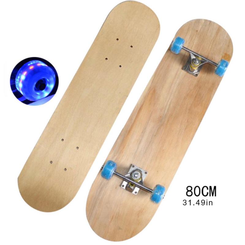 

DIY hand-painted children's four-wheeled skateboard maple double-sided blank board decorative graffiti, 43cm