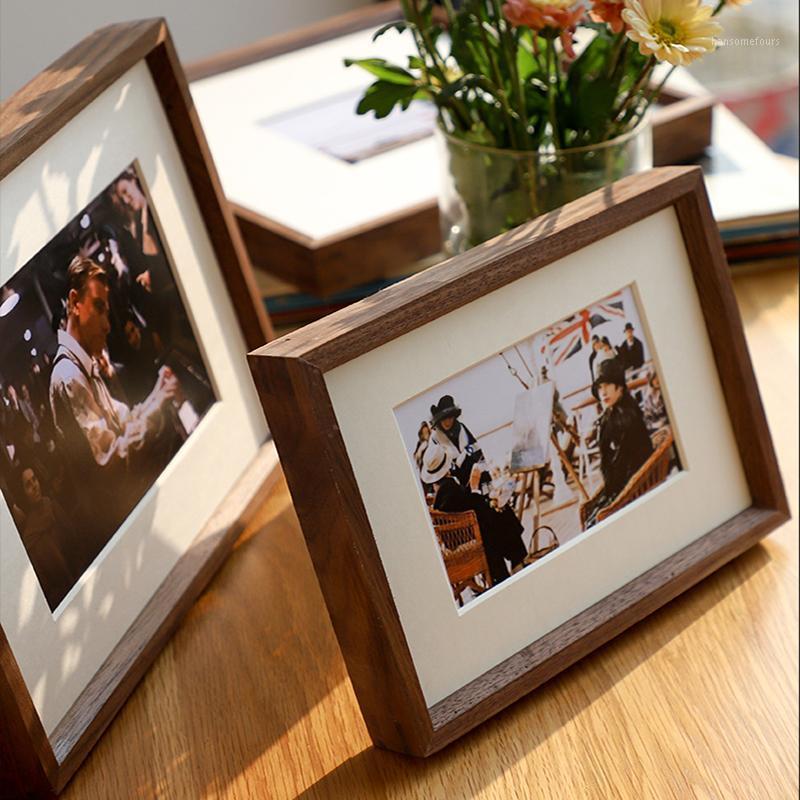 

Traditional Mortise and Tenon Solid Wood Frame Art Retro Hand-Polished Photo Frame Retro Style-Wooden Color Picture Frames1