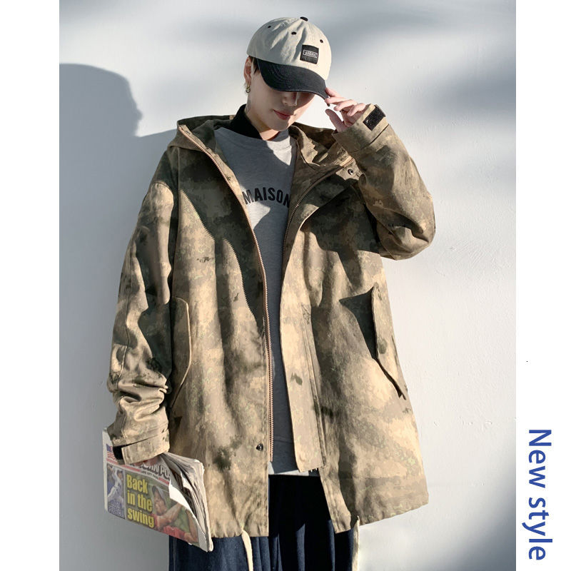 

Men's Spring 2021 New Size M-5xl Coat Male Jacket 1K2S, Camouflage.