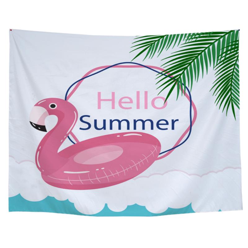 

Flamingo Pattern Printed Tapestry Wall Hanging 100% Polyester Wall Fabric Yoga Tapestry Lighting for A Dorm Room