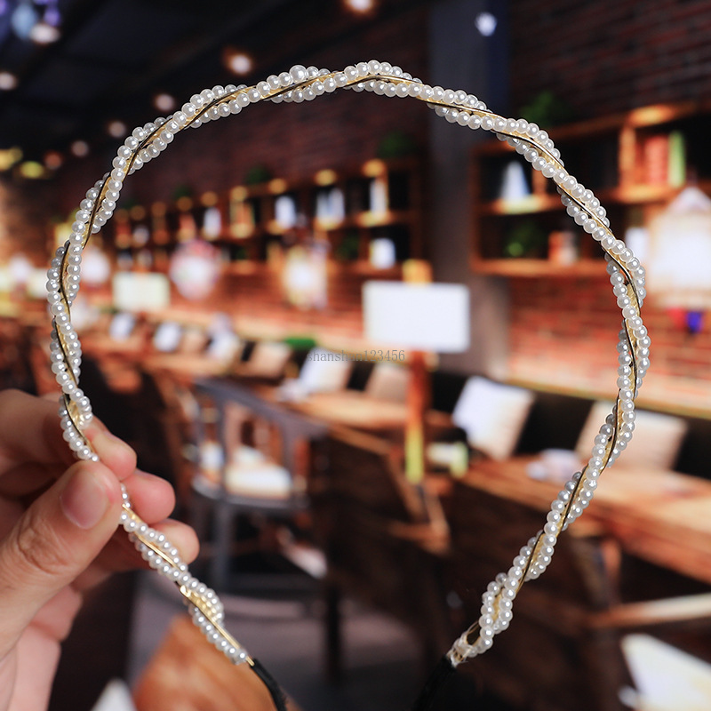 

Pearl Headband beads bow crown Headbands Hoops for Women Girls wedding Bridal Hair hoop fashion jewelry will and sandy drop ship