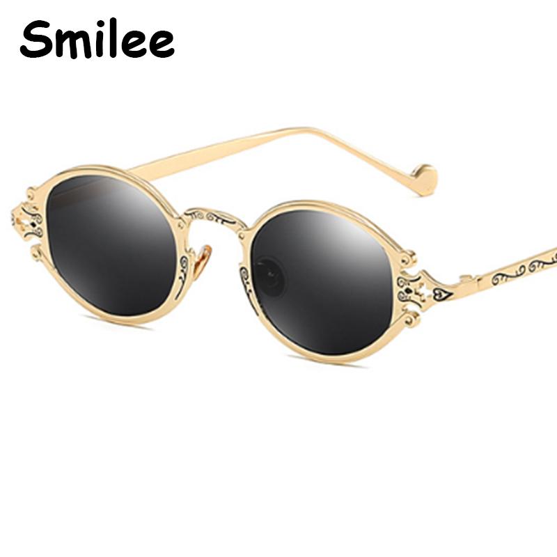 

Gothic steampunk glasses mens small oval retro sunglasses metal shades round glasses unisex Carved eyewear gafas de sol oculos