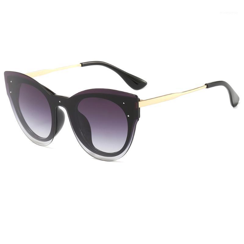 

Cat Eye Sunglasses Round Sunglasses Women Brand Design Fashion Retro Alloy Frame Mirror Plastic Lenses 8085 UV400 Eyewear1