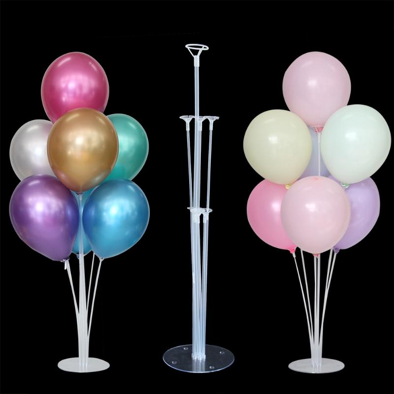 

Party Decoration 7 Tube Metallic Balloon Stand Adult Kids Plastic Table Floating Support Rack For Wedding Birthday Decorations