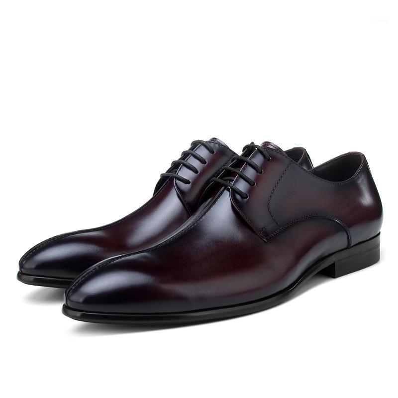 

Fashion Tan / Black Britishness Social Shoes Mens Wedding Shoes Genuine Leather Business Dress Male Groom Dress1