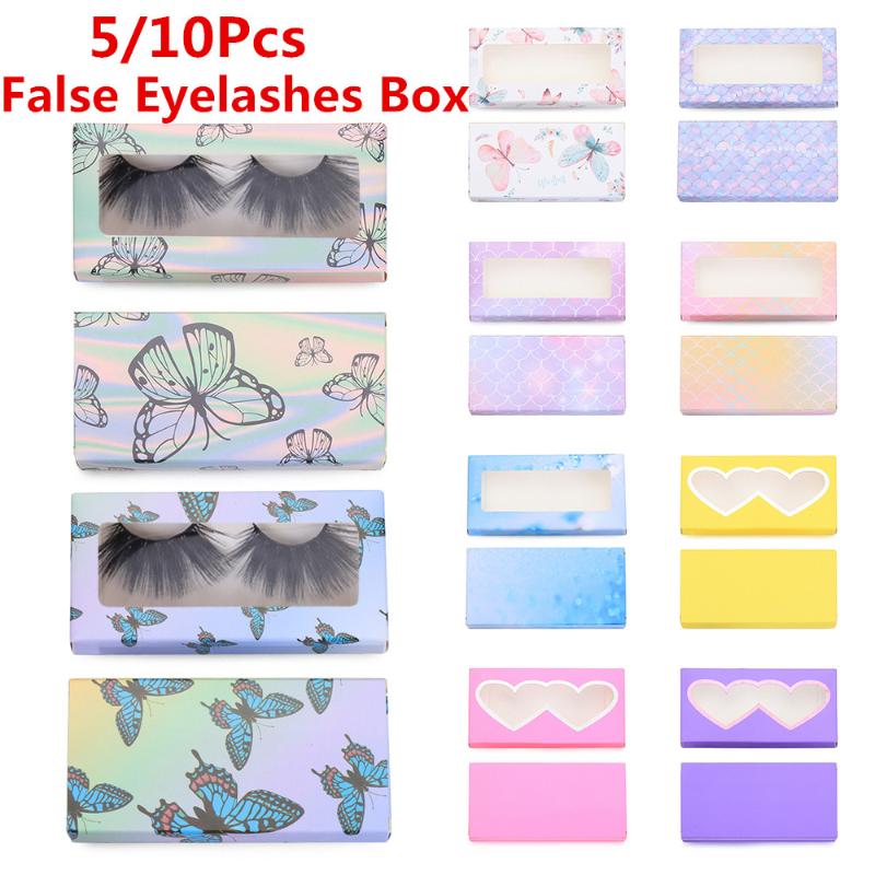 

5/10pcs Eyelash Empty Paper Packaging Box Lashes Boxes Empty Eyelash 85*35mm Package Boxes Lashes Rectangle Box Wholesale
