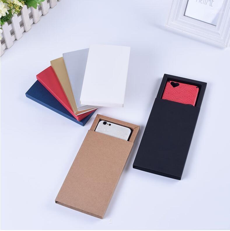 

10pcs Blank Cardboard Box Drawer Style Phone Case Packing Box Frosted Sleeve Packaging Phone Cover1