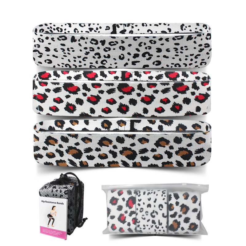

Leopard Resistance Band for Legs and Butt Non Slip Elastic Booty Bands for Glute Hip Squats Training Home Gym Fitness Band Kimter-C32FZ