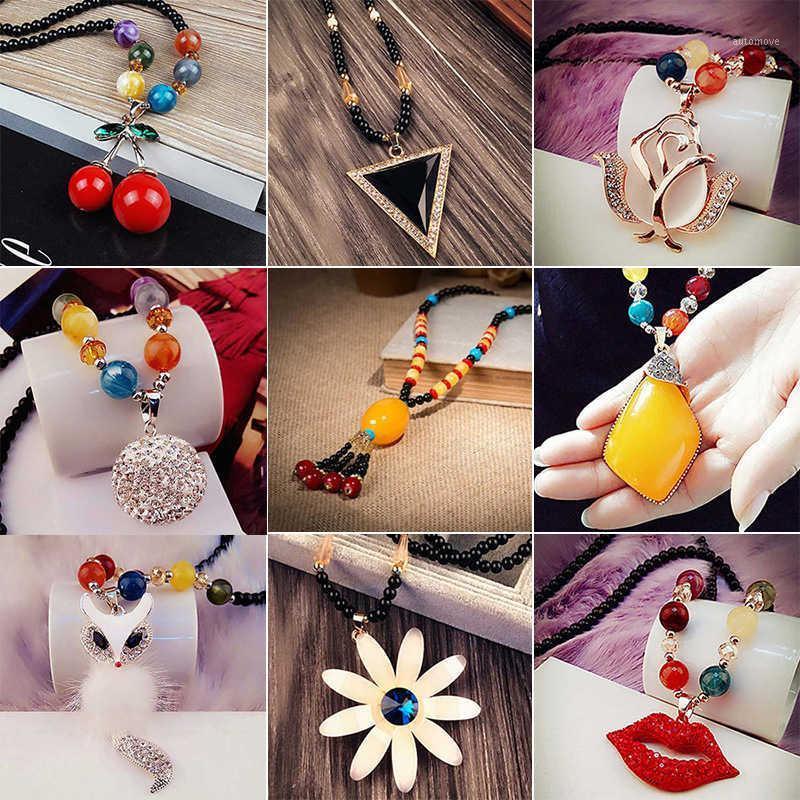 

Retro Pendant Horn Mala Jewelry Bead Long Necklace Fish Nepal Buddhist Handmade Pendant Necklaces1