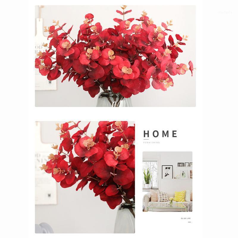 

20 Heads Artificial Flower Bouquet Home Office Floral Decor Plastic Silk Cloth Fake Flower1, Beige