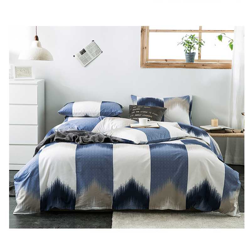 

Modern British Minimalist Style Cotton Duvet Cover Bed Linen Bed sheet Fitted Sheet Pillowcases Bedclothes King Queen Size 4pcs