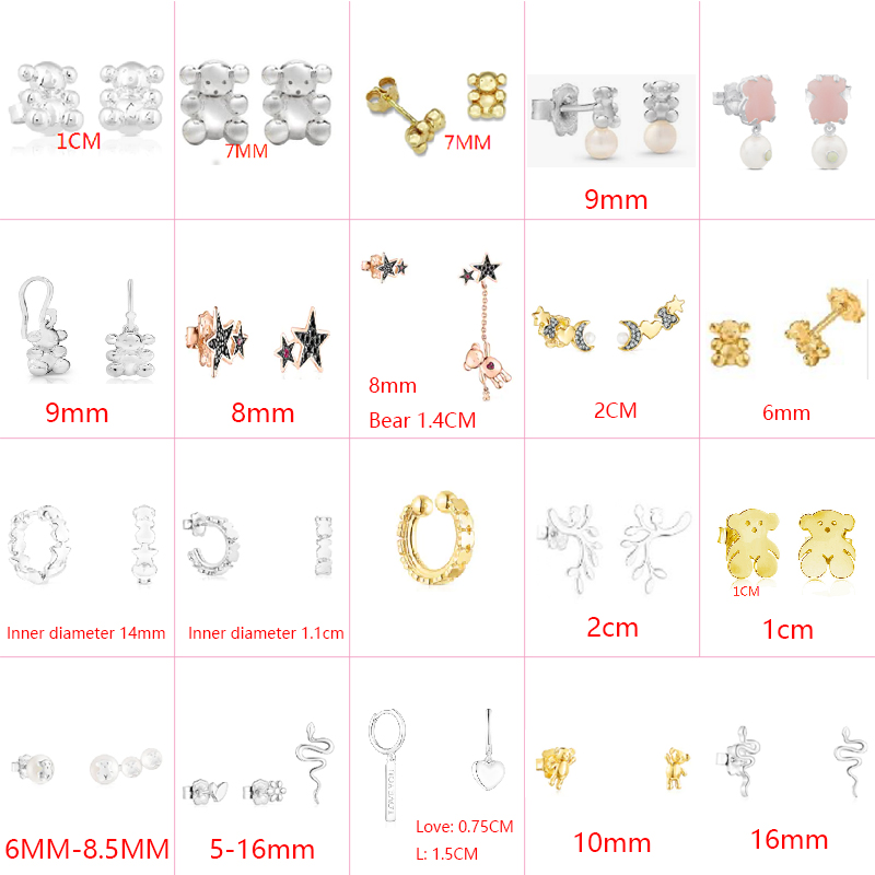 

Fahmi 2022 New Style 100% 925 Sterling Silver Bear Trend Fashion Ladies Beautiful Classic Temperament Earrings Jewelry Factory Direct Wholesale