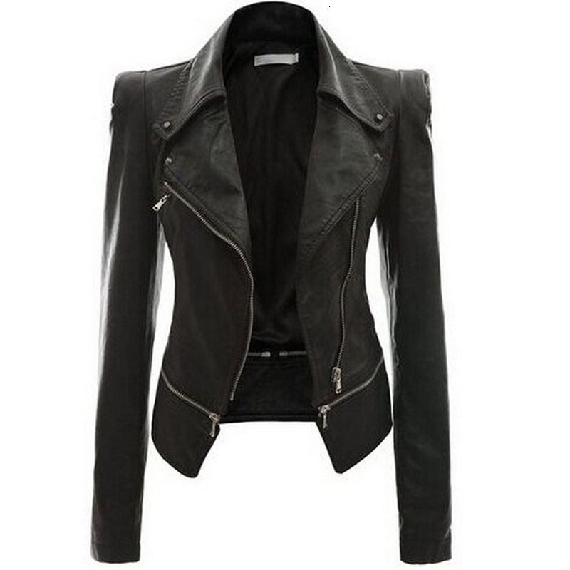 

2021 Autumn Winter , Plutonium-thick Women's Jacket, Leather Jacket 652U, Beige