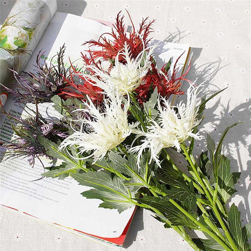 

67cm Real Touch Artificial Flowers Branch Wedding Decor Bride Holding Fake Flowers Bouquet for Home Table Garden Decor Floral1, Purple