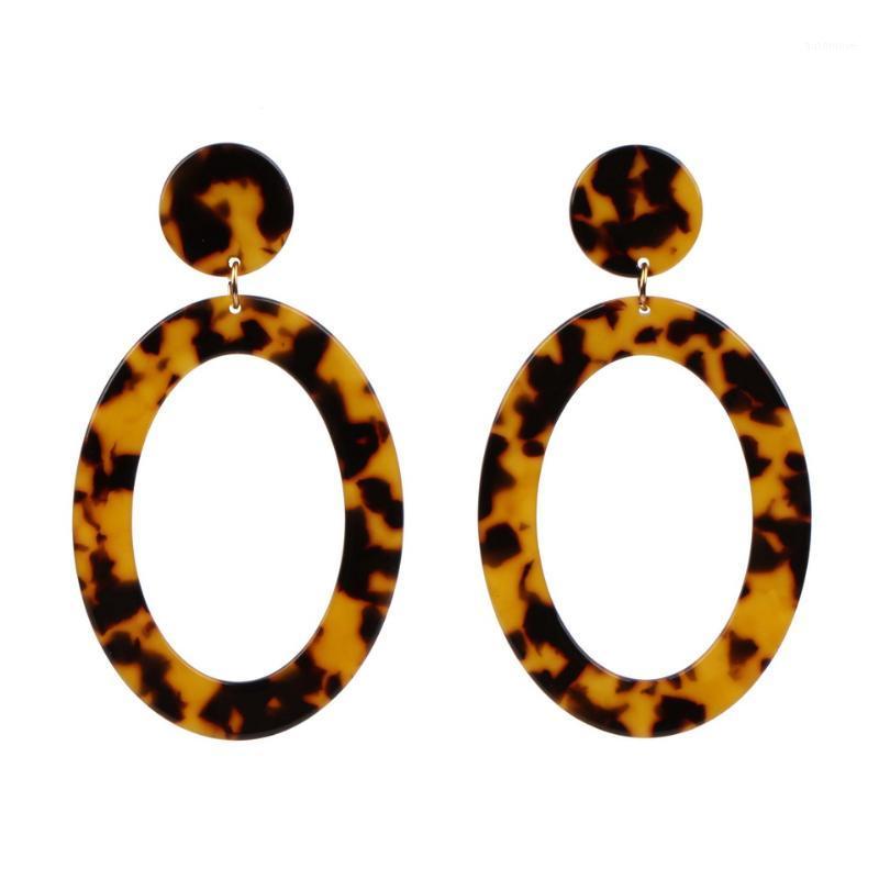 

Big Long Leopard Print Circle Pendant Statement Drop Earrings for Women Florate Brand Wholesale Acrylic Party Dangle Earrings1