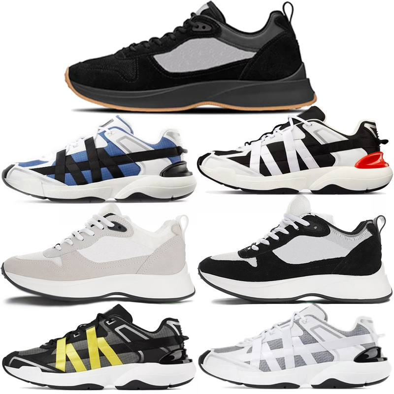 

B25 Oblique Runner Sneaker Men Platform Shoes Designers Black White Suede Leather Trainers Mesh Lace-up Casual Shoes