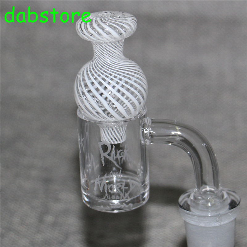 

new design pure frosted Quartz Banger with glass carb caps Domeless Nail For Glass Bongs 10mm 14mm 18mm silicone nectar collector