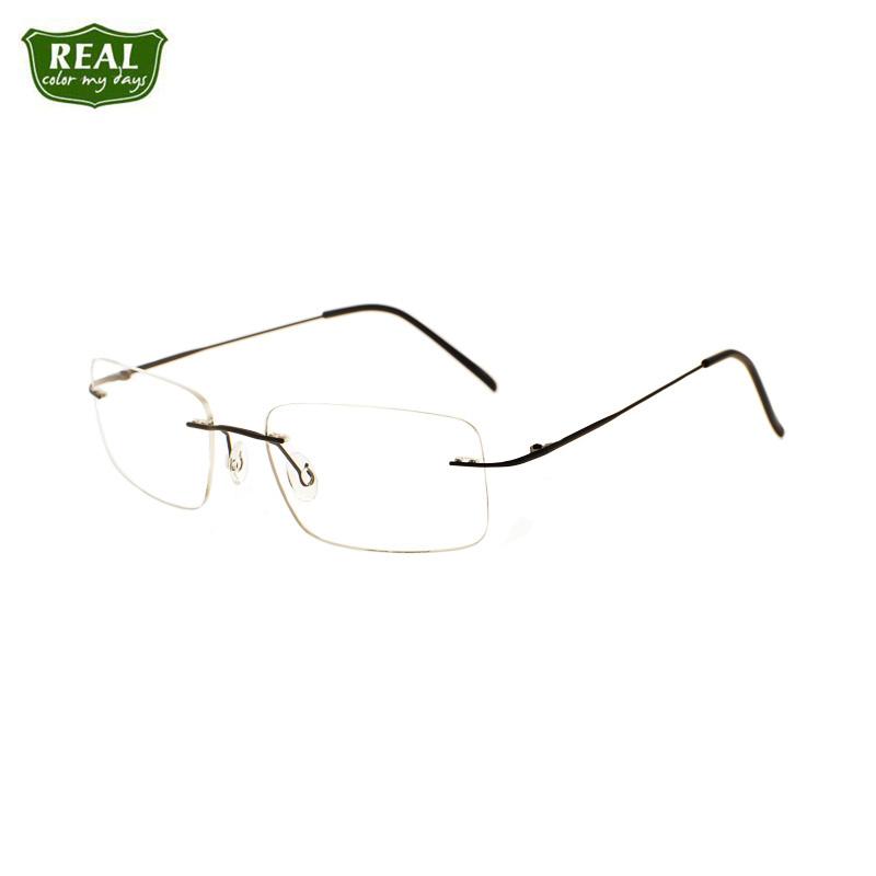 

2020 new arrive Rectangle Titanium Rimless Optical Frames Reading Eyeglasses Frame Myopia Unisex Prescription Spectacle Glasses
